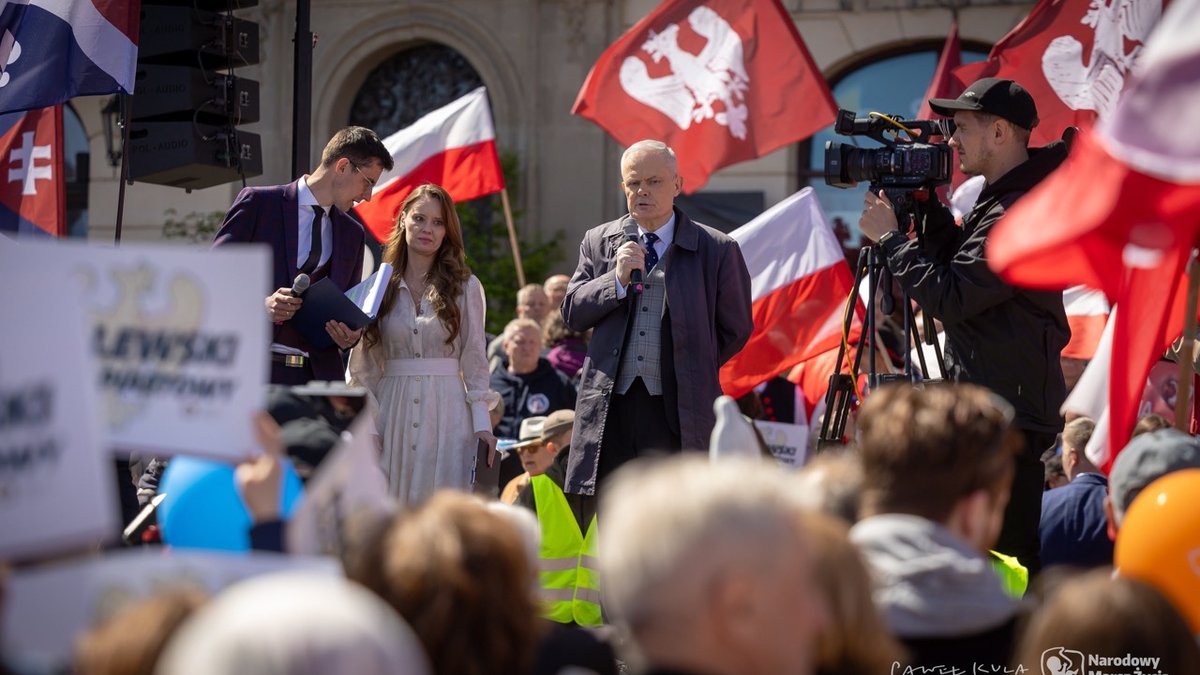 Bogusław Kiernicki podczas Marszu dla życia 2025