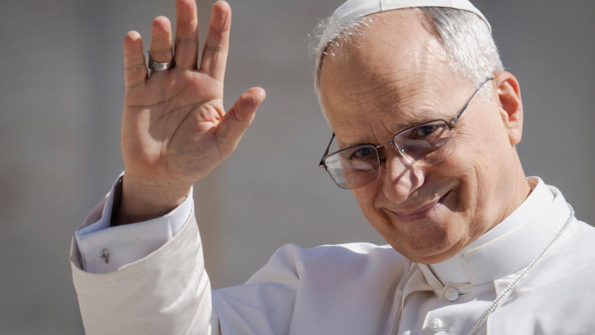 Pope Leo XIV during his weekly general audience at St Peter's Square at The Vatican, on May 28, 2025. Leon IXV stawia na rodzinę