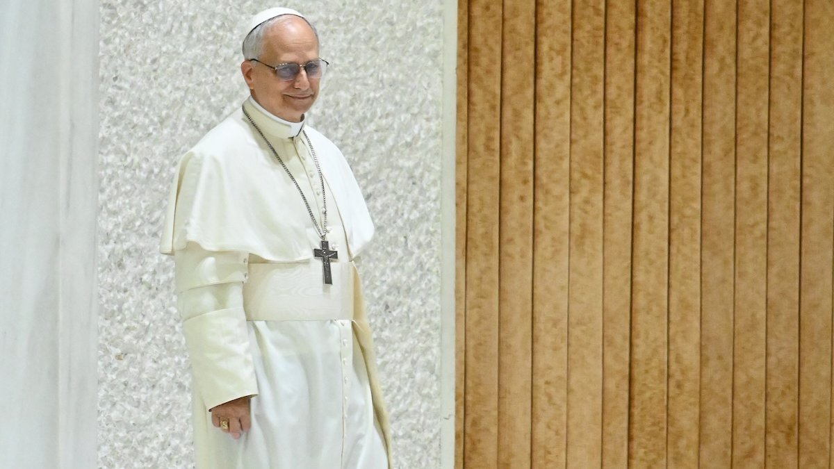 Pope Leo smiling
