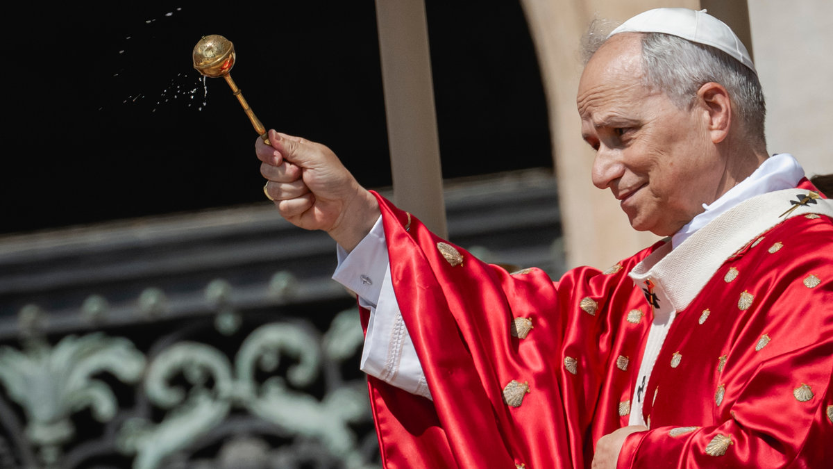 Pope Leo XIV during Holy Mass celebrated for the Jubilee of New Religious Associations on Pentecost Sunday in St. Peter's Square at the Vatican, June 8, 2025.