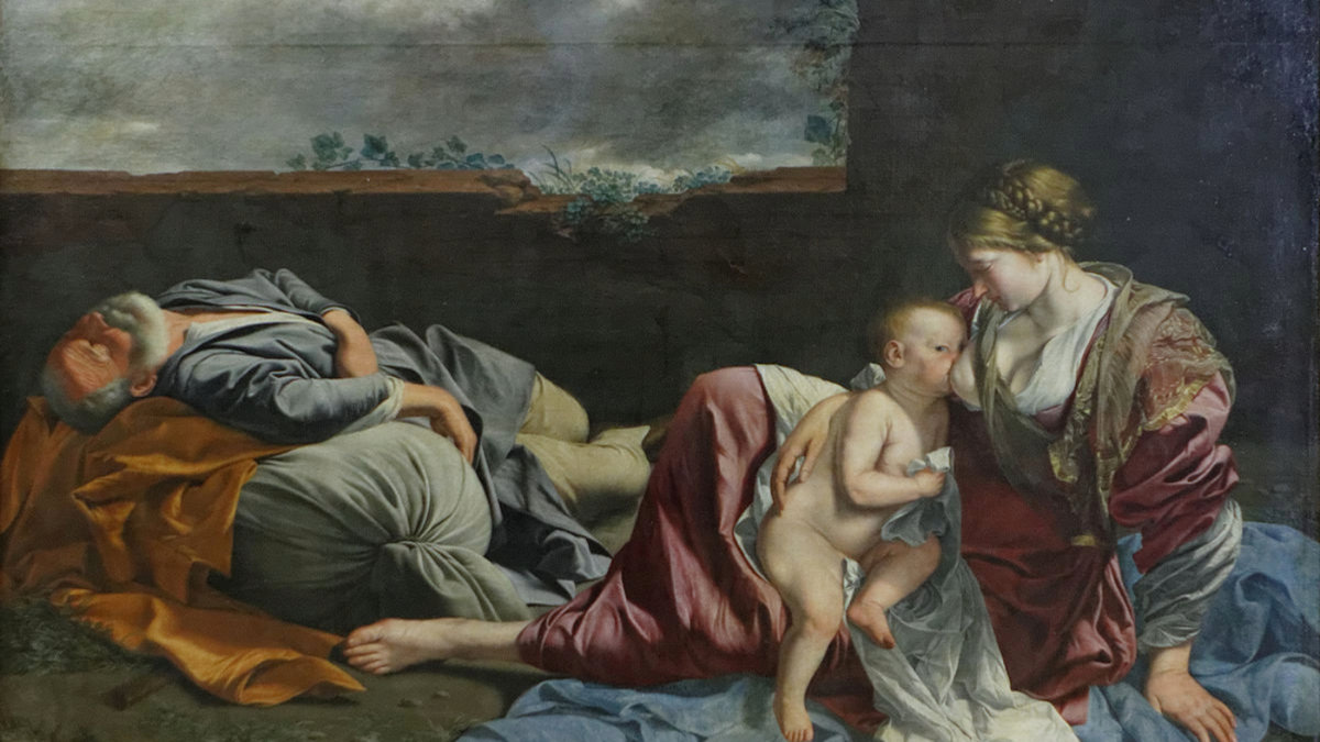 Gentileschi - Le Repos de la Sainte Famille pendant la fuite en Égypte
