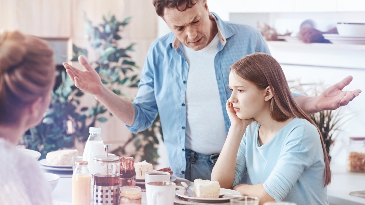 Concerned father getting emotional