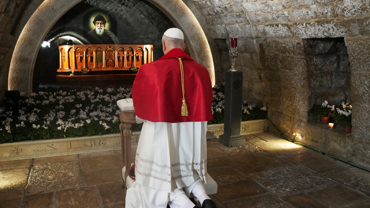 pope-leo-xiv-tomb-saint-charbel-makhlouf-monastery-saint-maroun-annaya-lebanon