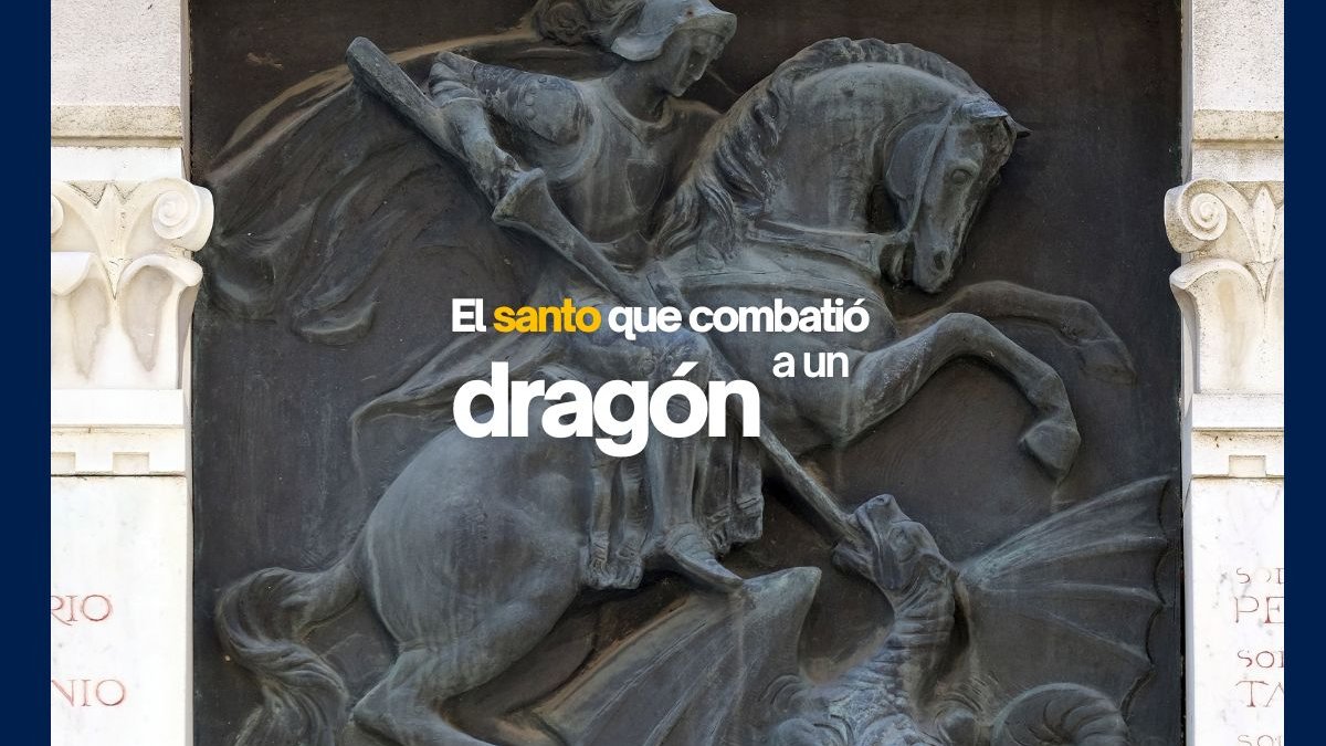 El santo que combatió a un dragón.