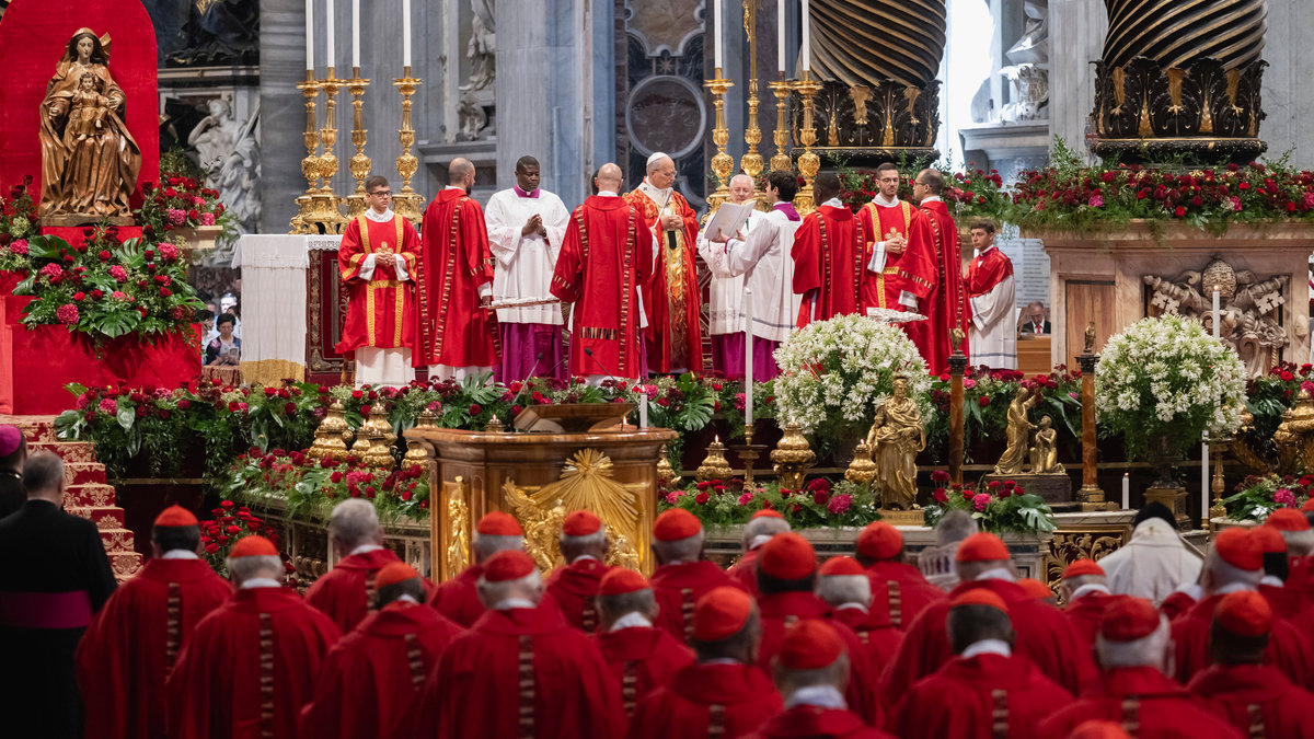 Pope Leo XIV leads a Holy Mass on the Solemnity of Saints Peter and Paul, Rome's patron saints, at St. Peter's Basilica in the Vatican, on June 29, 2026