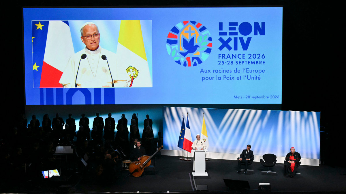 pope-leo-xiv-speech-emmanuel-macron-jean-marc-aveline-robert-schuman-conference-centre-metz-france-september-28-2026