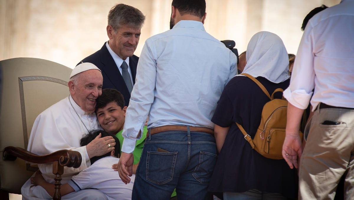 Pope Francis during his weekly general audience in St. Peter's square at the Vatican