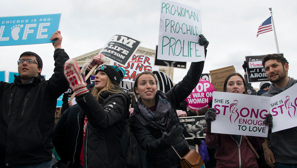 Segment of crowd at March for Life 2017