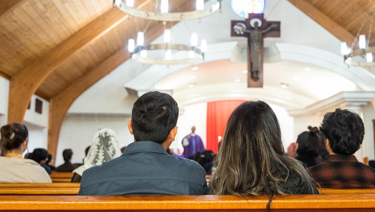 couple in the church