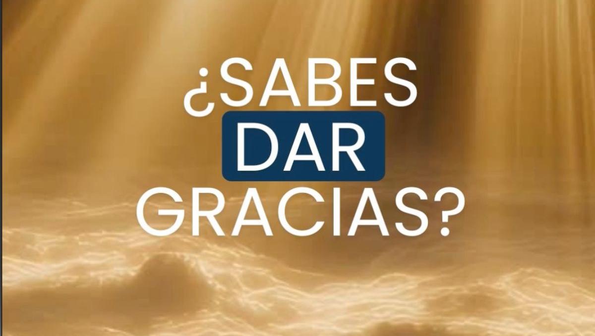 ¿Sabes dar gracias?
