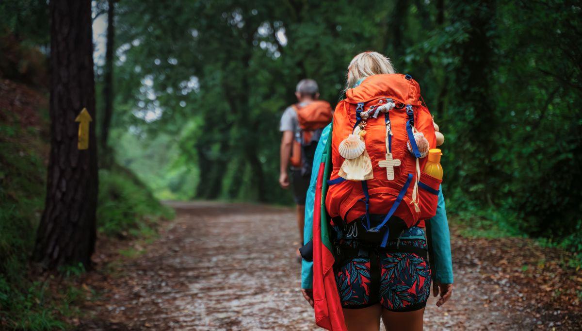 familia en camino de santiago