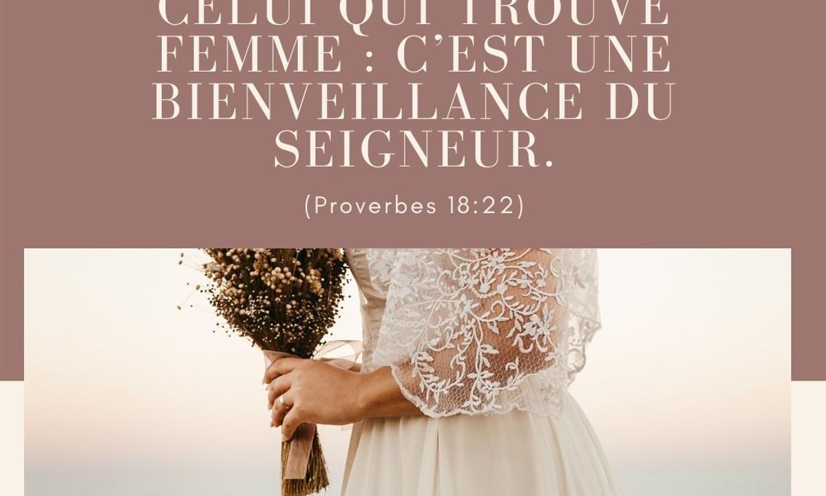 Les versets bibliques pour inspirer votre mariage