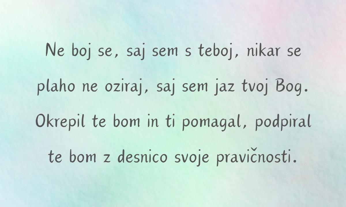 6 svetopisemskih citatov proti stiski in paniki