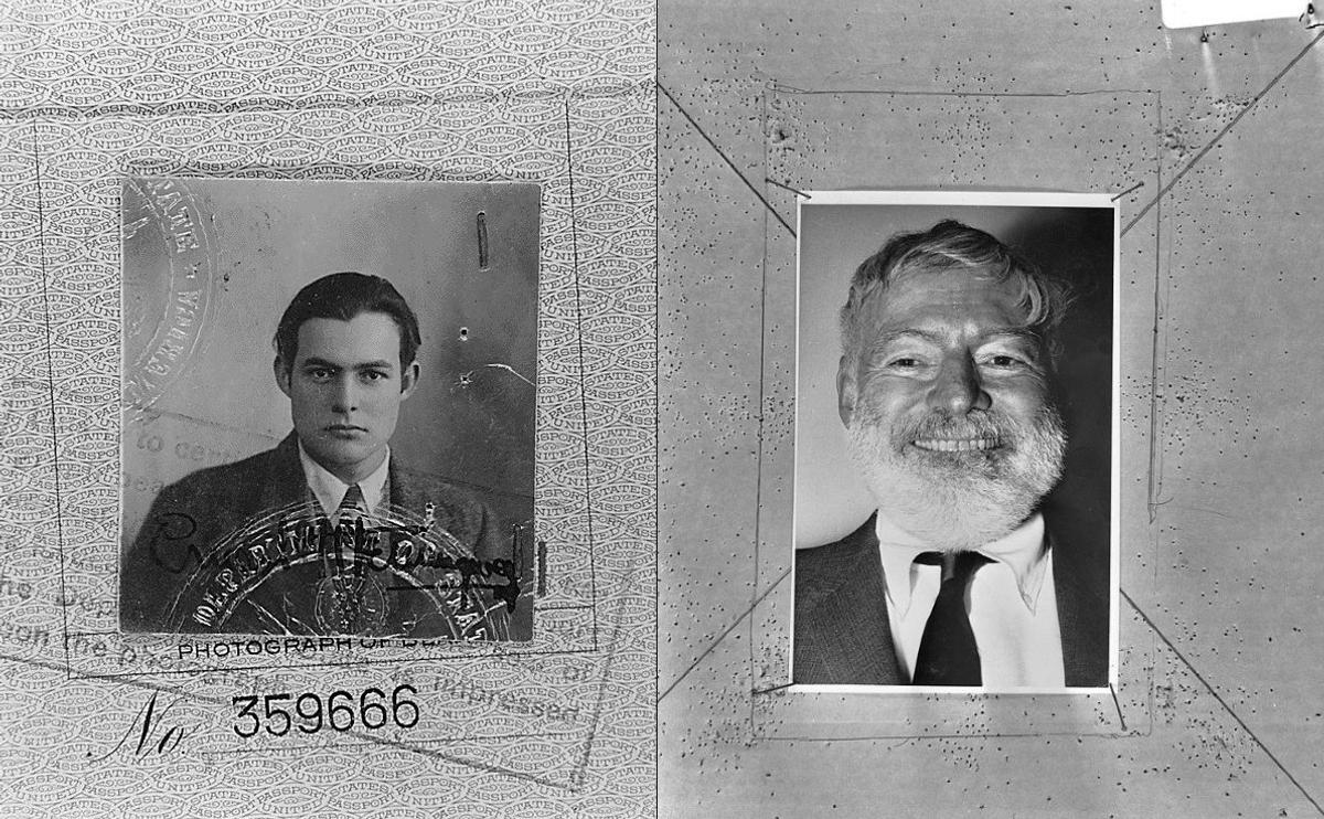 Ernest Hemingway passport photos