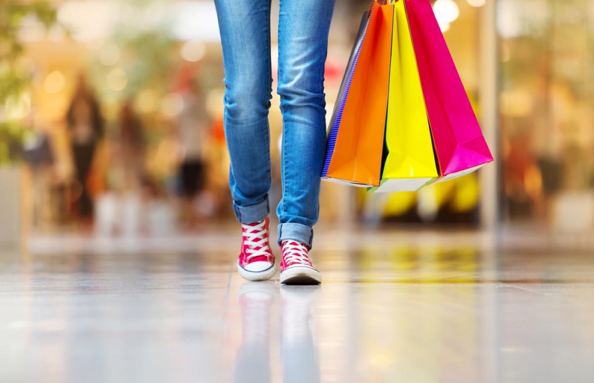 Teenager shopping