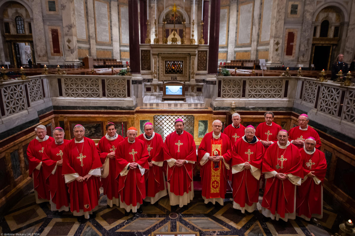 Belgian bishops on an Ad Limina visit to Rome