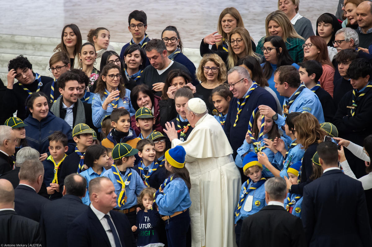 Pope Francis during his weekly general audience in Paul VI Hall