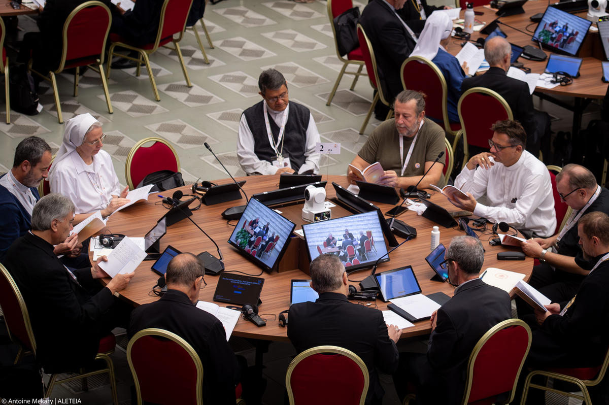 Participants of the 16th General Assembly of the Synod of Bishops gather in the Paul VI hall