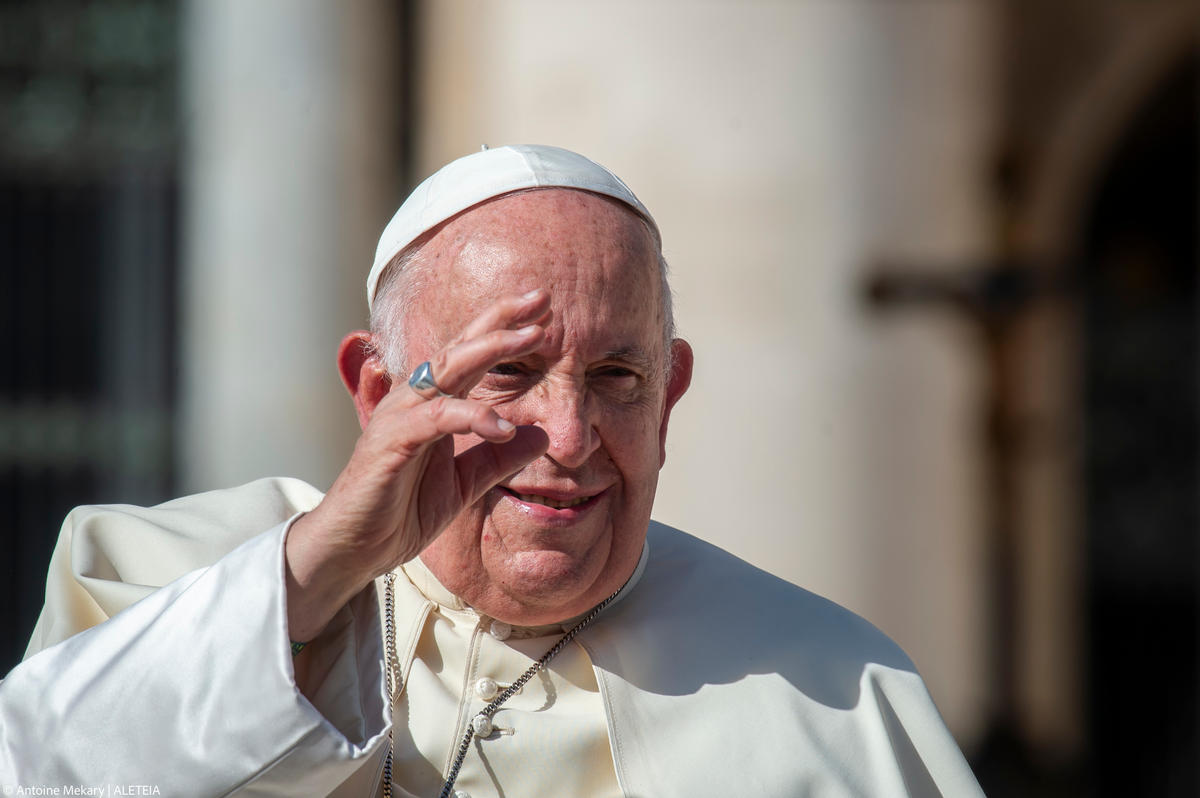 Pope Francis at the conclusion of his weekly general audience.