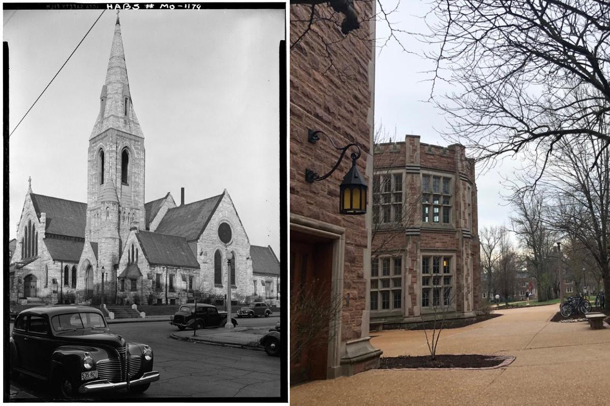 Church of the Messiah and Washington University, both founded by T.S. Eliot's grandfather