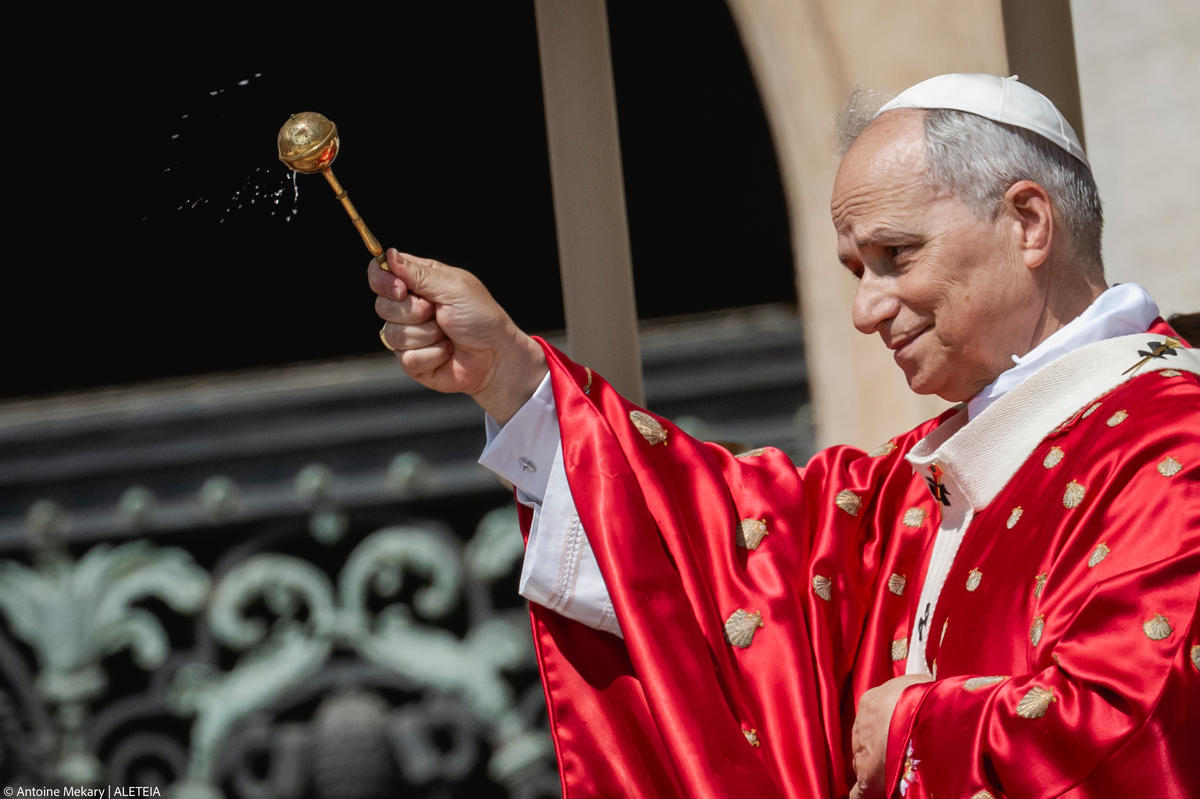 Pope Leo XIV during Holy Mass celebrated for the Jubilee of New Religious Associations on Pentecost Sunday in St. Peter's Square at the Vatican, June 8, 2025.