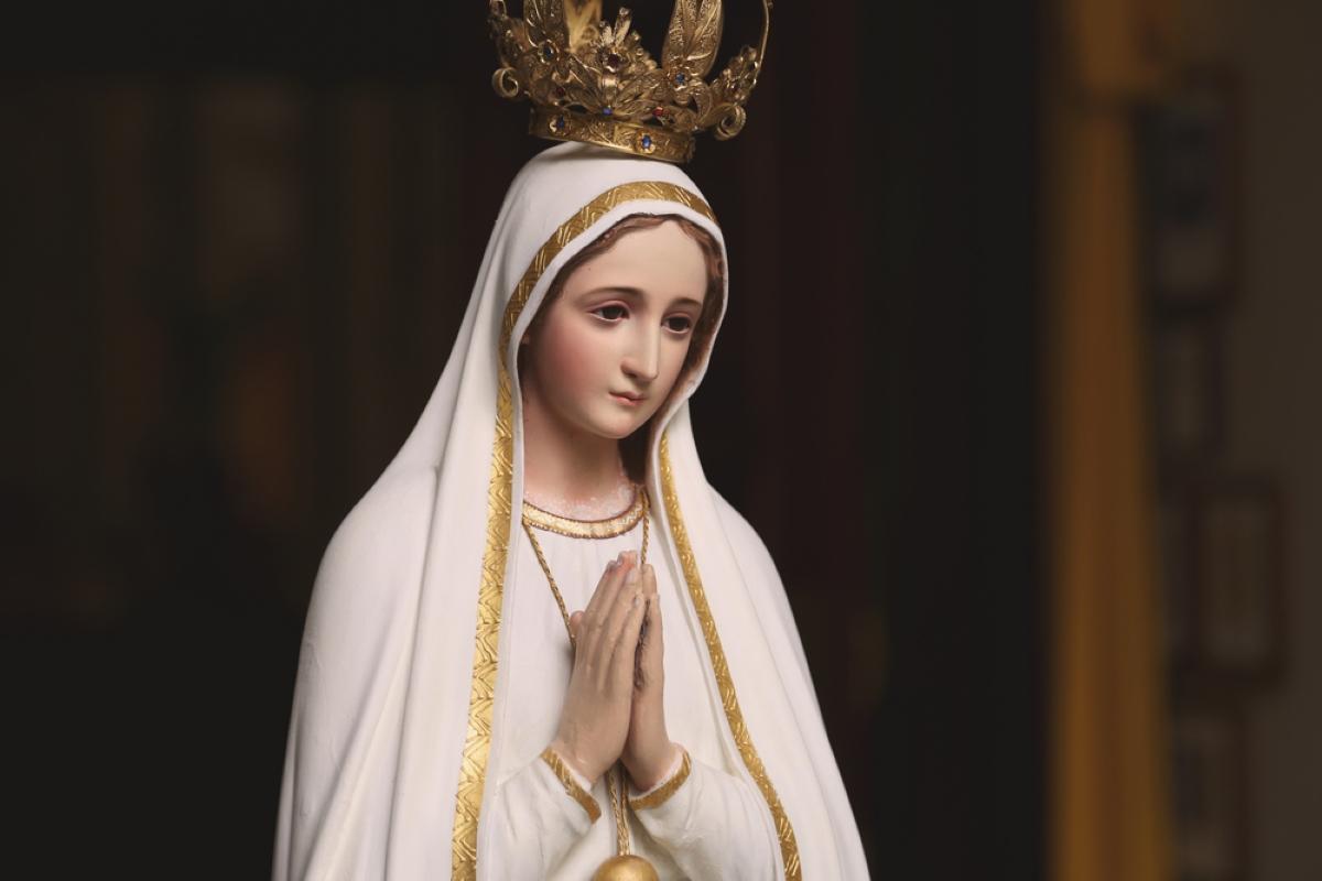 Mother Mary statue in church