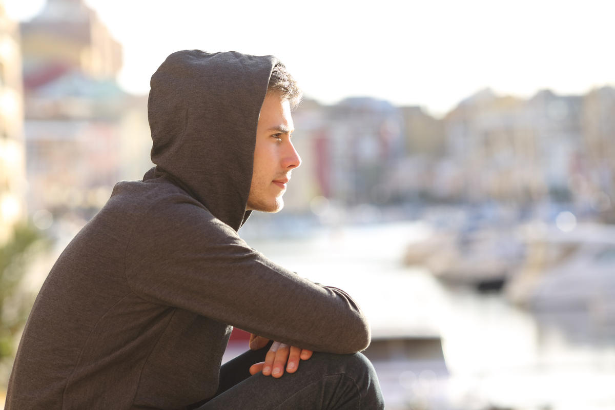 young man contemplation