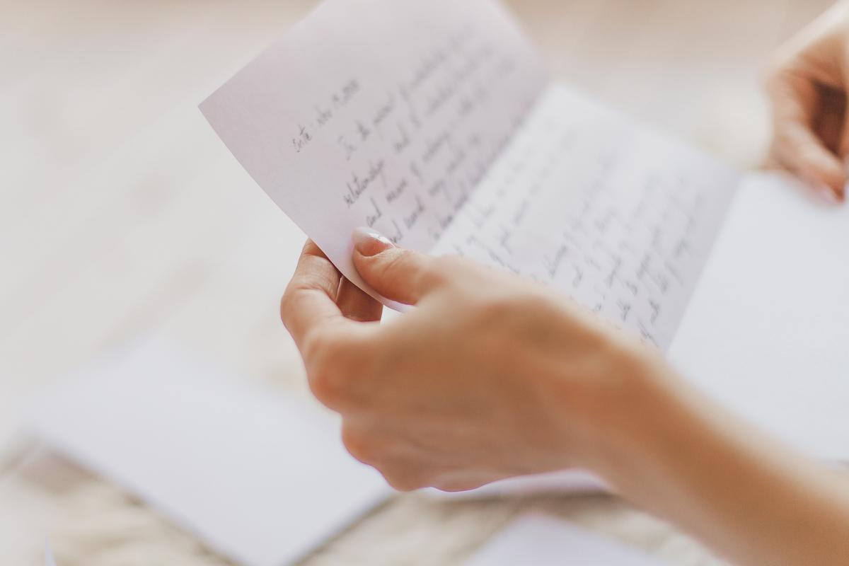 Carta escribir una carta sobre