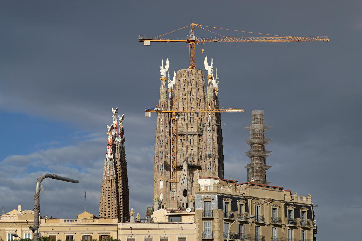 Expiatory Church of the Sagrada Familia basilica in Barcelona
