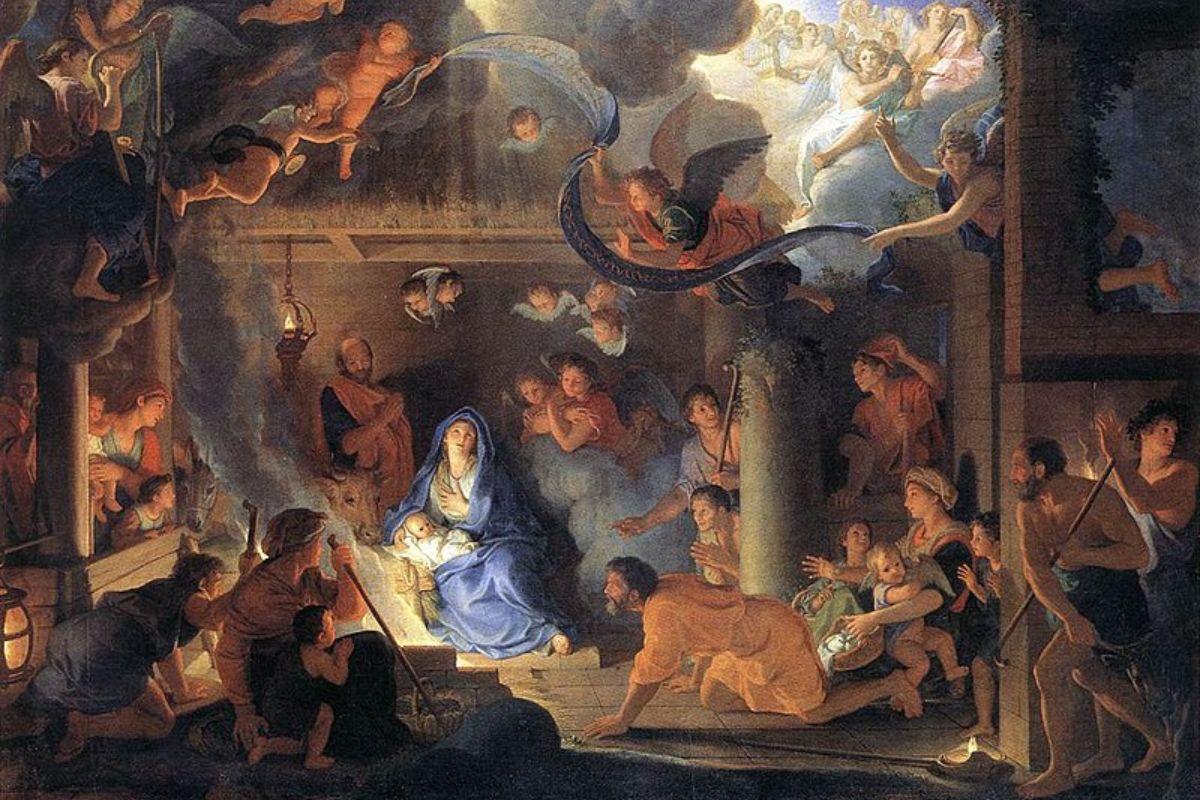 crèche, nativité, noel, tableau, marie