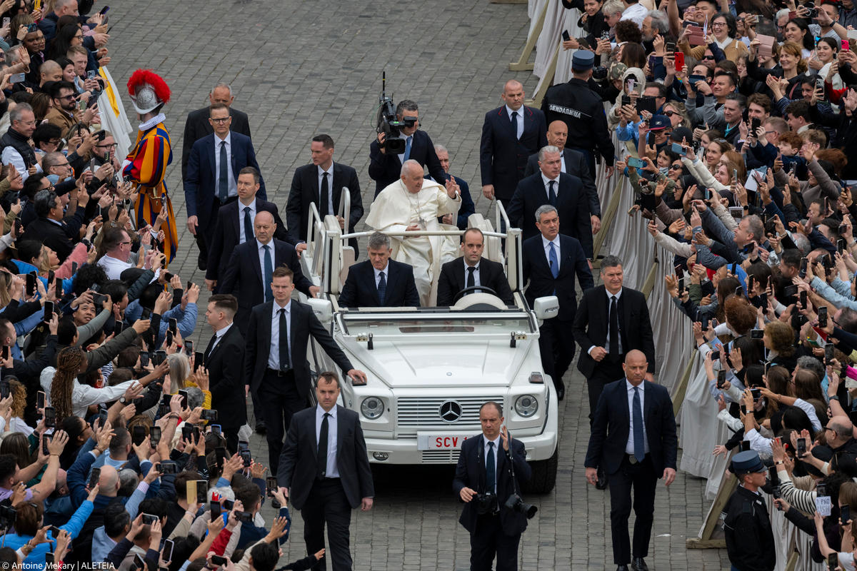 Pope Francis presides over the Easter Mass as part of the Holy Week celebrations