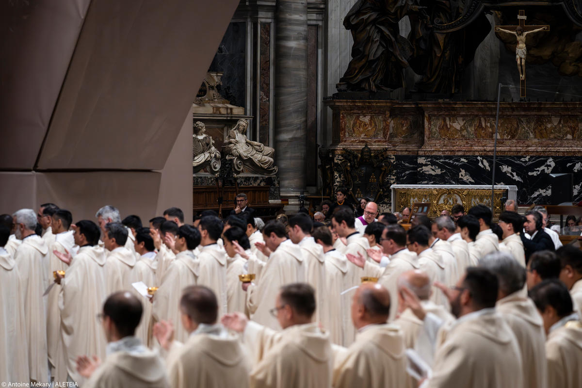 Pope Francis leads the Easter Vigil mass on April 8, 2023