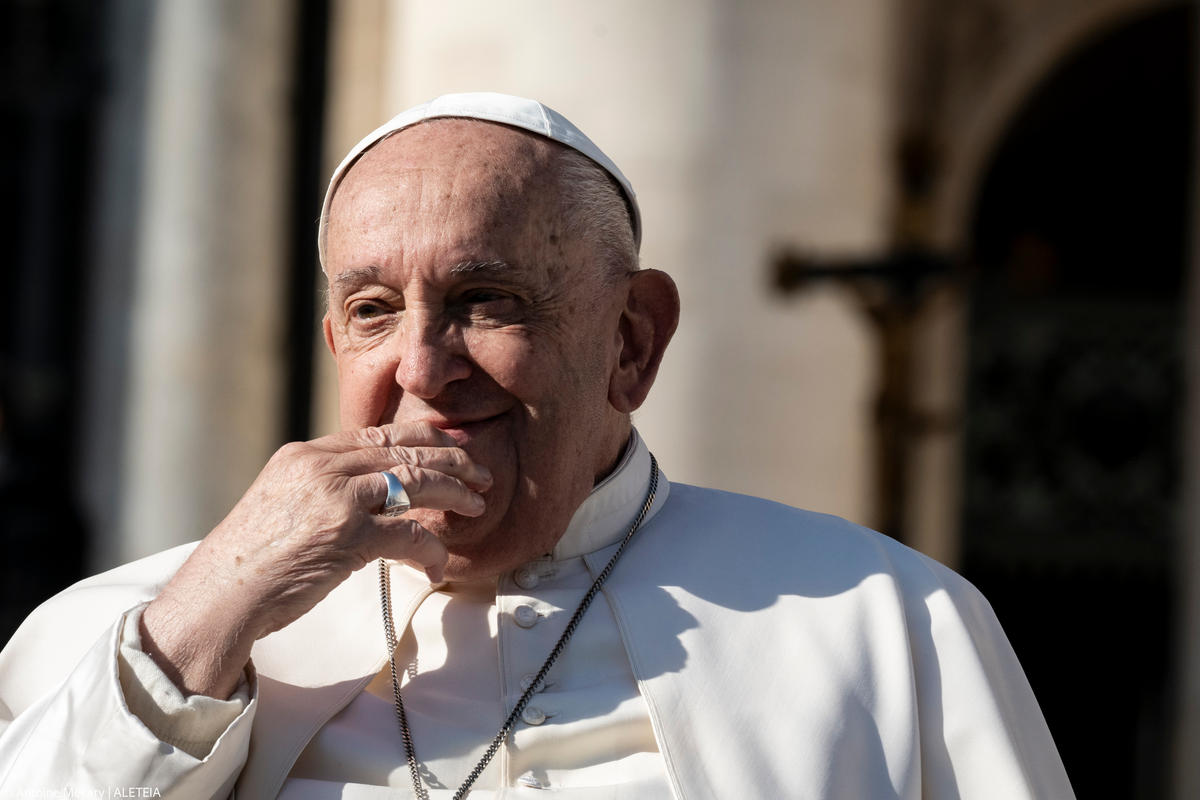 Pope Francis during his weekly general audience in St. Peter's square at the Vatican on November 06, 2024
