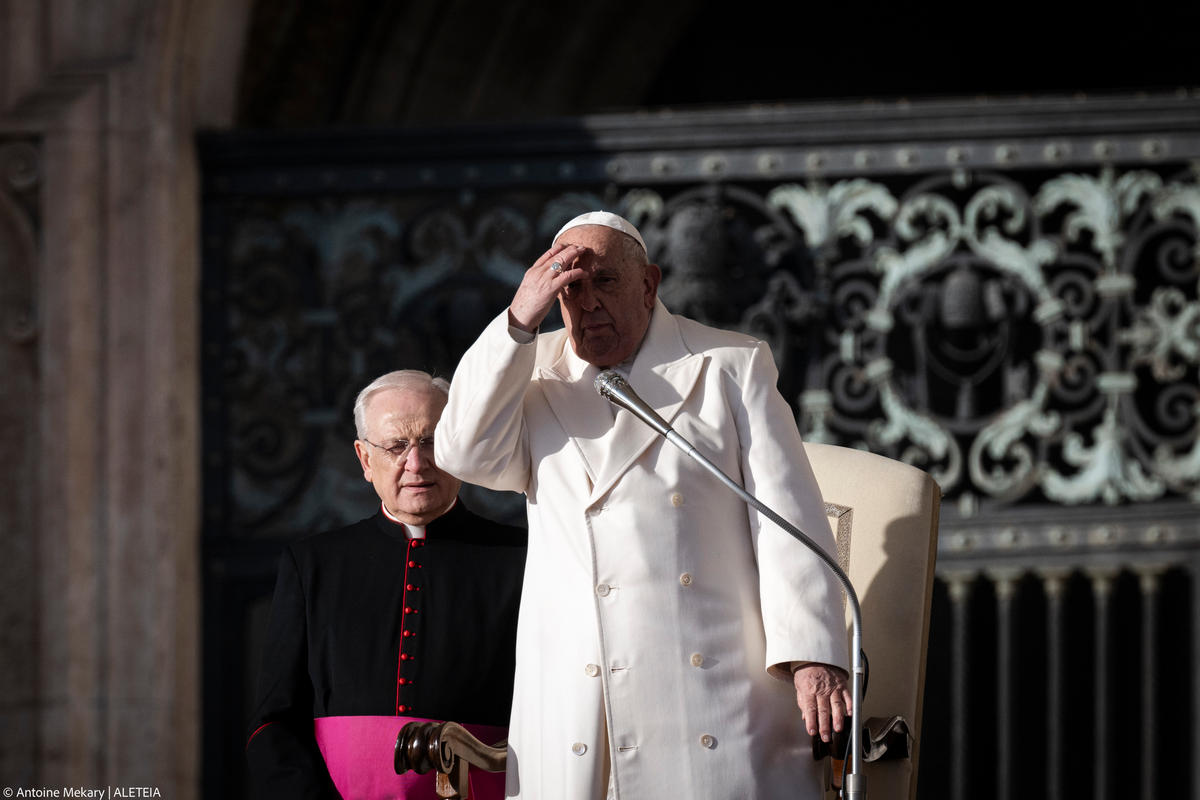 Pope Francis during his weekly general audience in St. Peter's square at the Vatican on December 04, 2024.