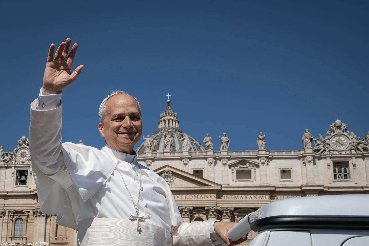 Pope Leo XIV during Holy Mass celebrated for the Jubilee of New Religious Associations on Pentecost Sunday in St. Peter's Square at the Vatican, June 8, 2025.
