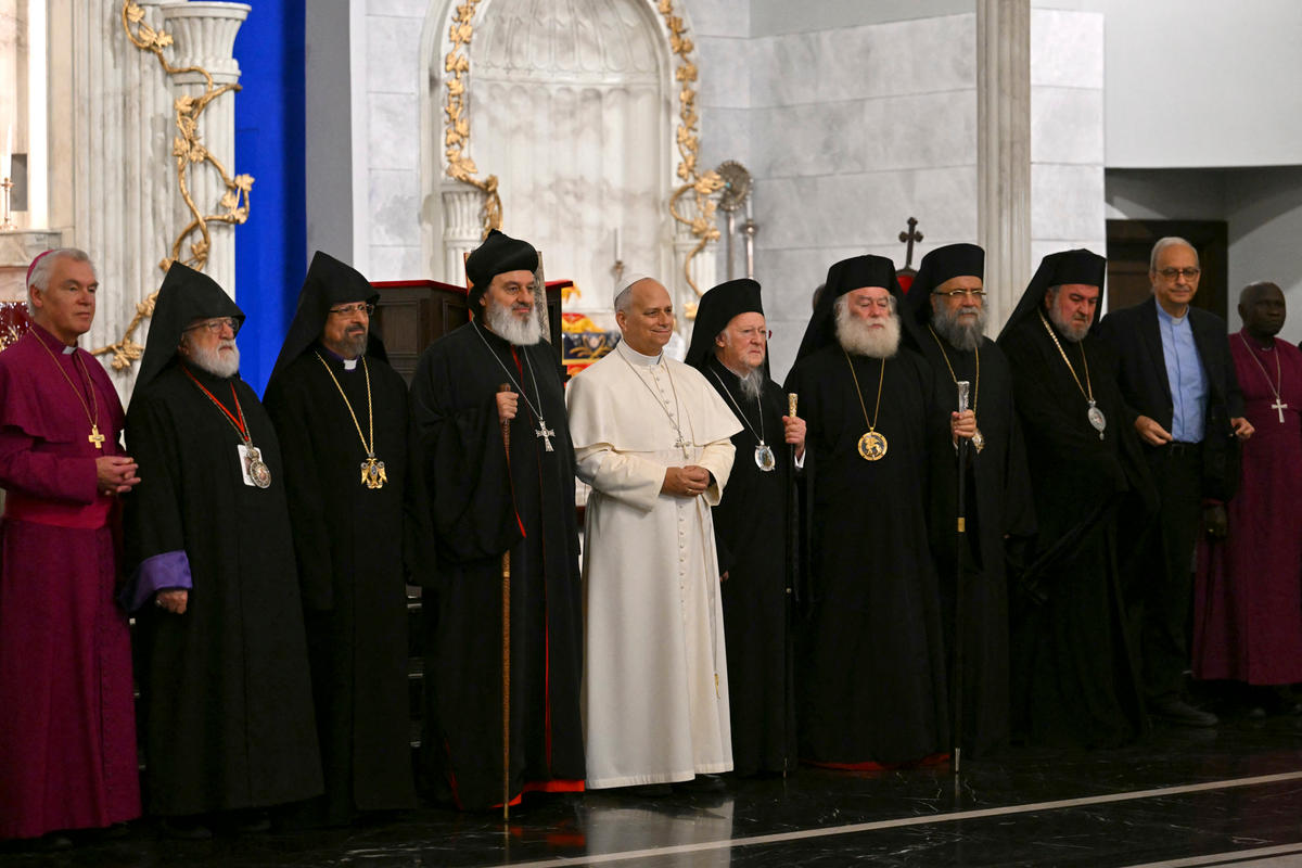 pope-leo-xiv-patriarch-mor-ignatius-aphrem-ii-bortholomew-i-mor -ephrem-syriac-orthodox-church-istanbul-afp