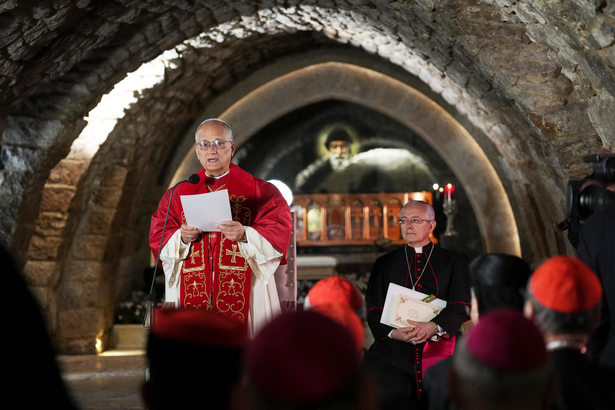 pope-leo-xiv-tomb-saint-charbel-makhlouf-monastery-saint-maroun-annaya-lebanon