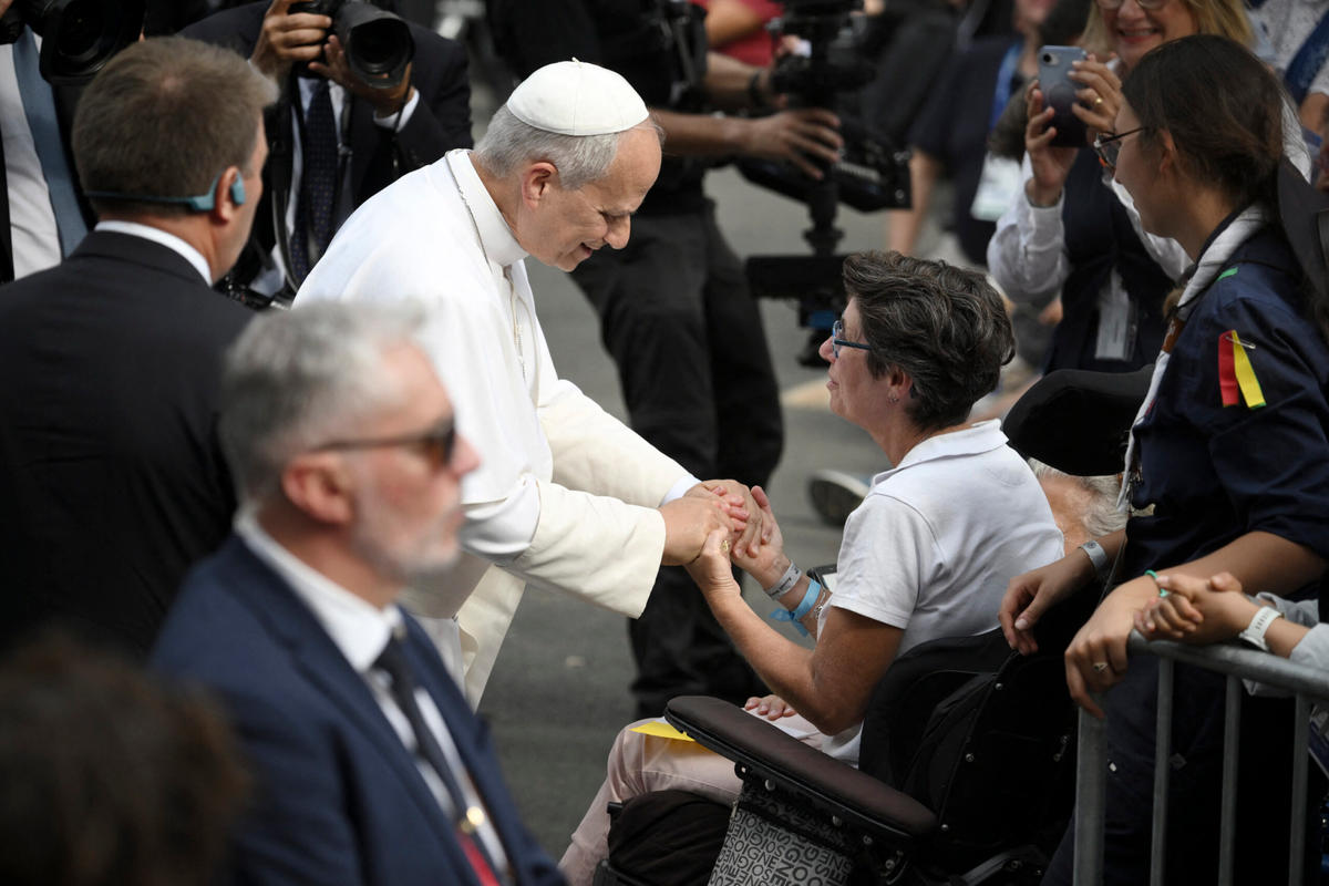 pope-leo-xiv-cheers-woman-wheelchair-accueil-notre-dame-lourdes-france-september-27-2026