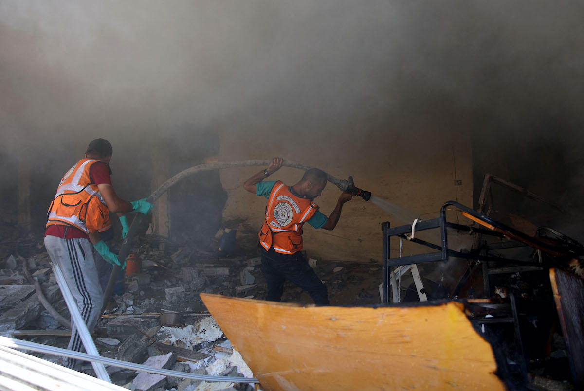 AIRSTRIKE CATHOLIC SCHOOL GAZA