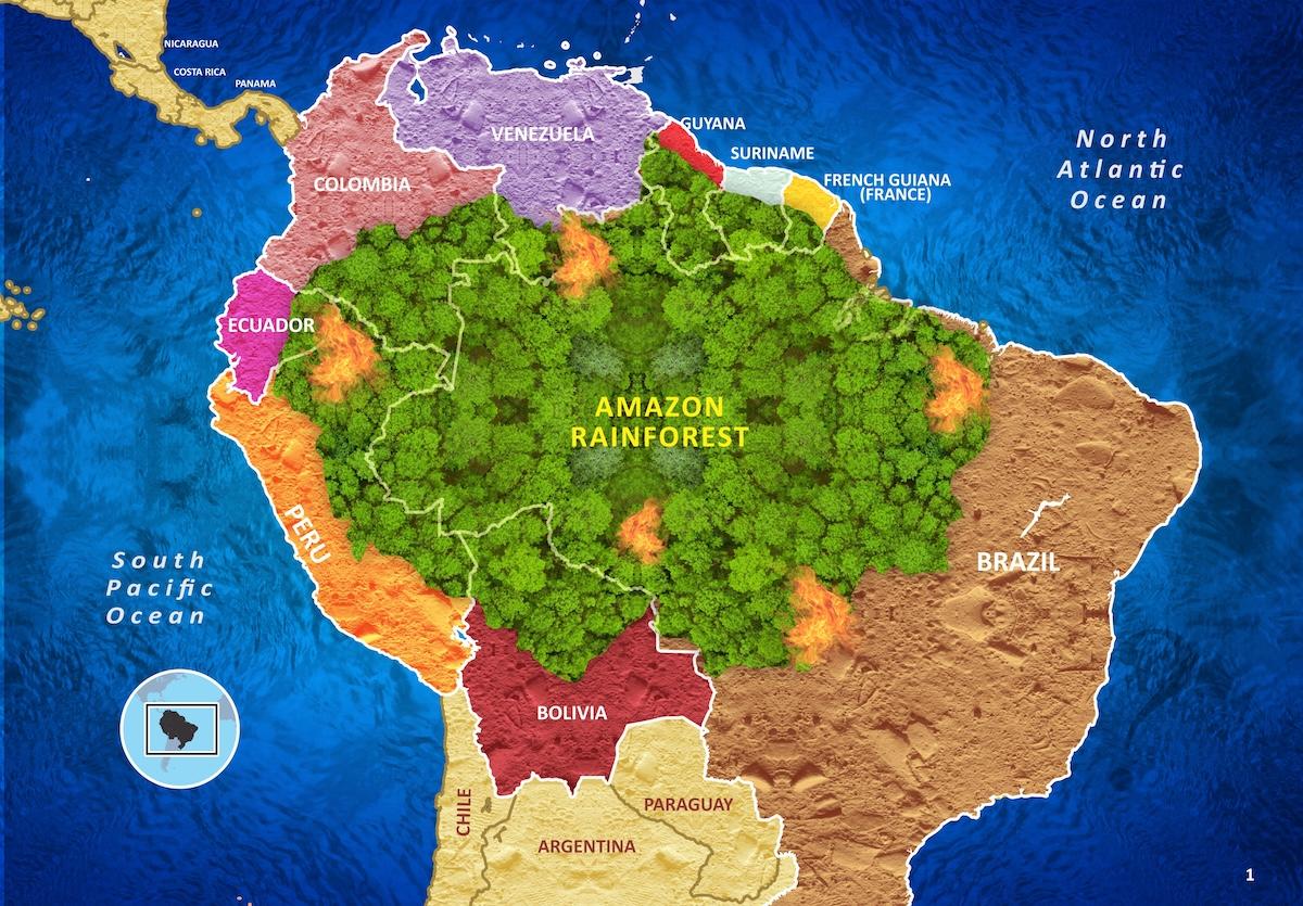 Amazonia region map