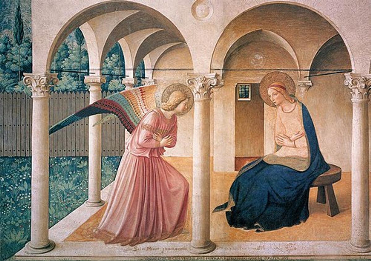 L'Annonciation, Fra Angelico, vers 1450