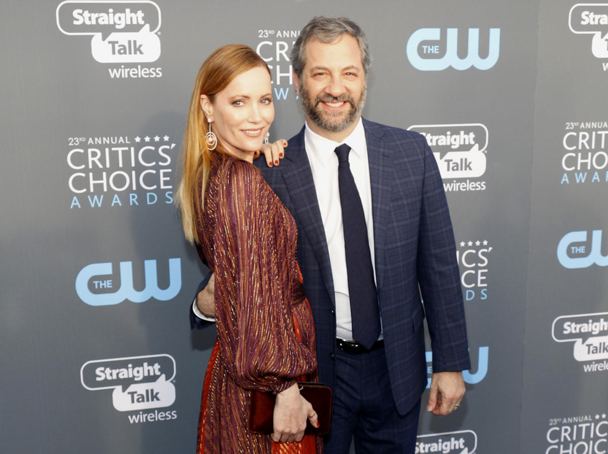 Leslie Mann and Judd Apatow at the 23rd Annual Critics' Choice Awards held at the Barker Hangar in Santa Monica, USA on January 11, 2018.