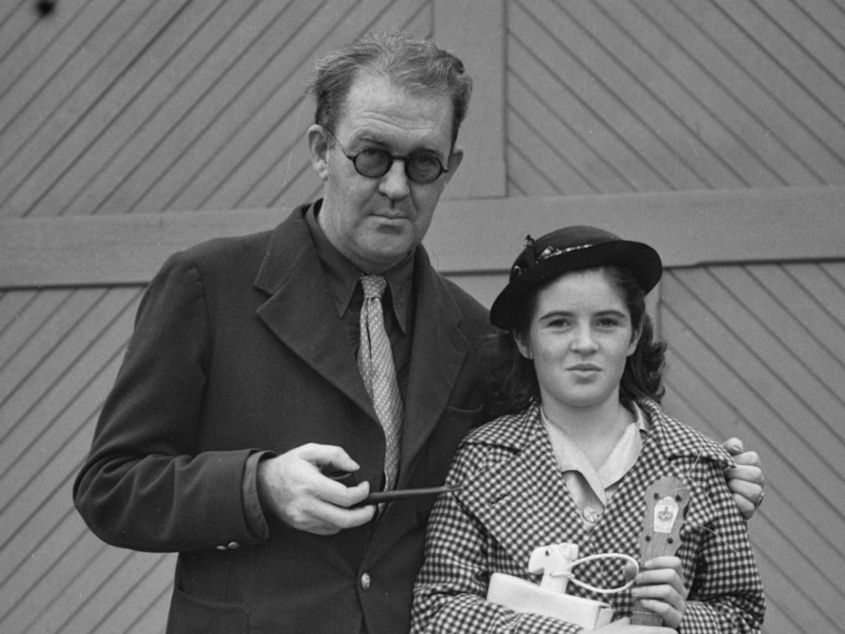 Film director John Ford with his daughter Barbara