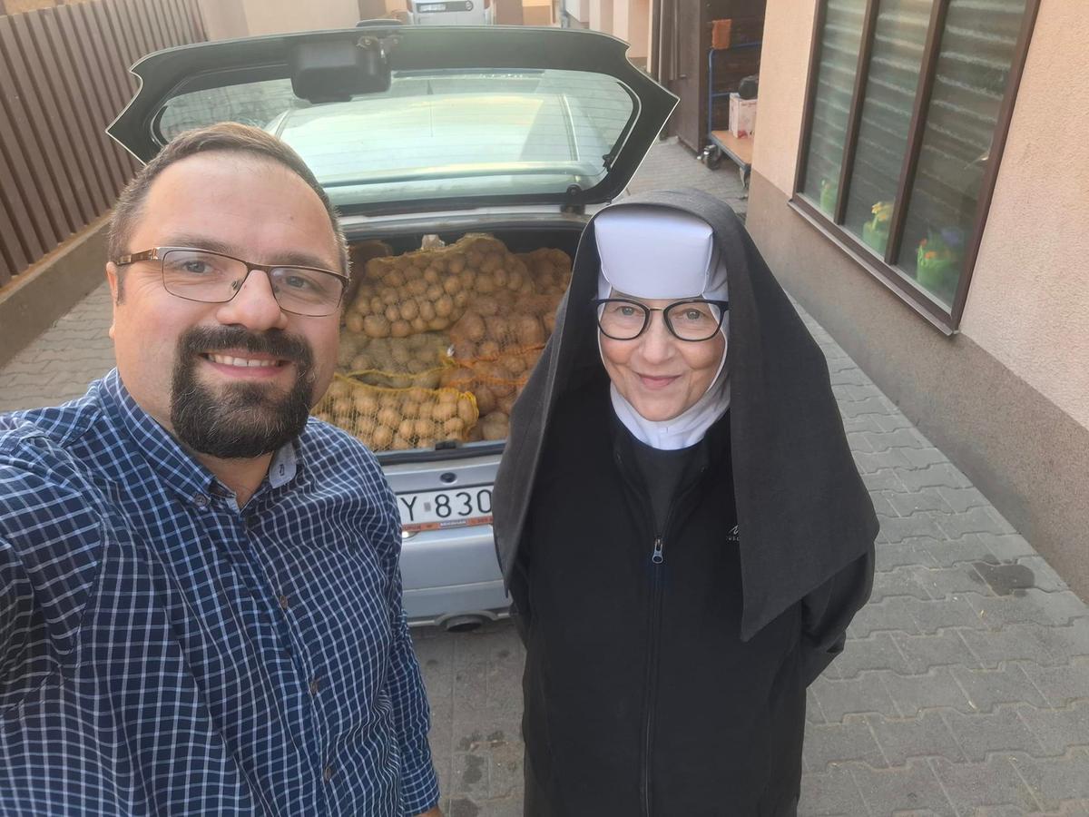 Maciej Białka i siostra Sergia