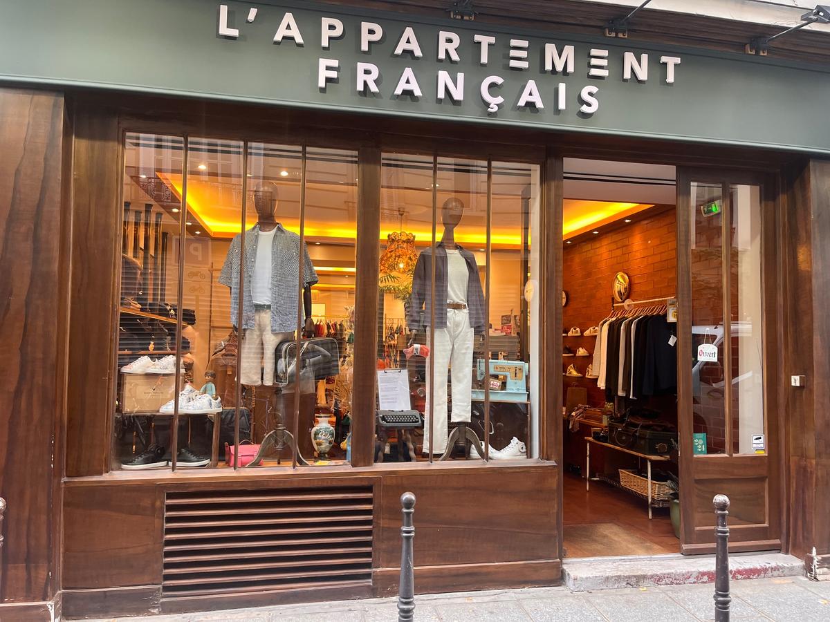 Devanture L'Appartement Français - Rue du Bourg-Tibourg, Paris