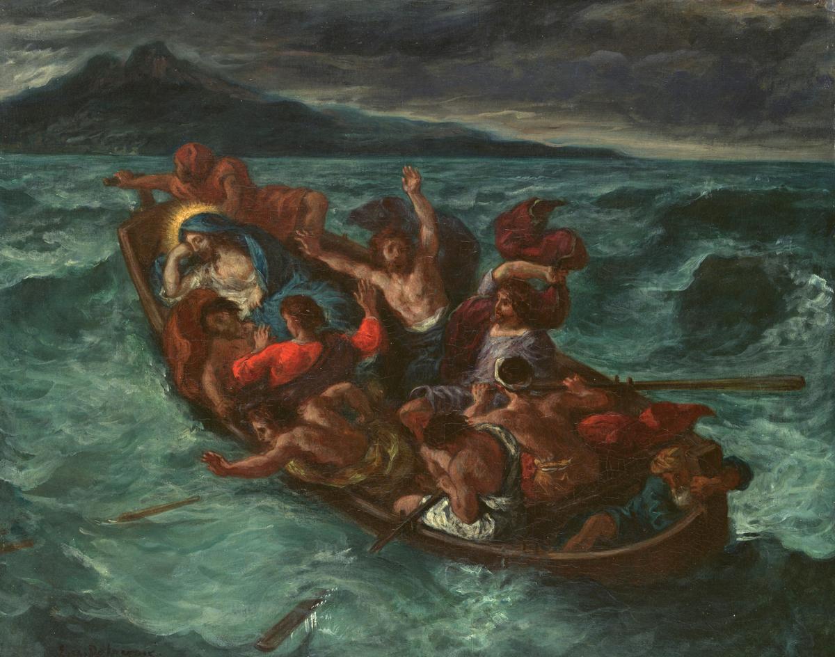 "Christ asleep during the tempest," Eugene Delacroix, 1853