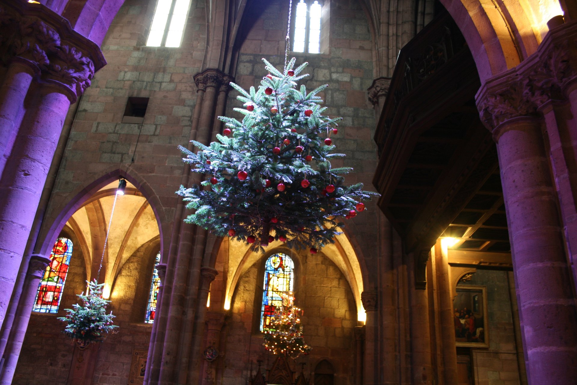Sapin de Noël suspendu de Sélestat