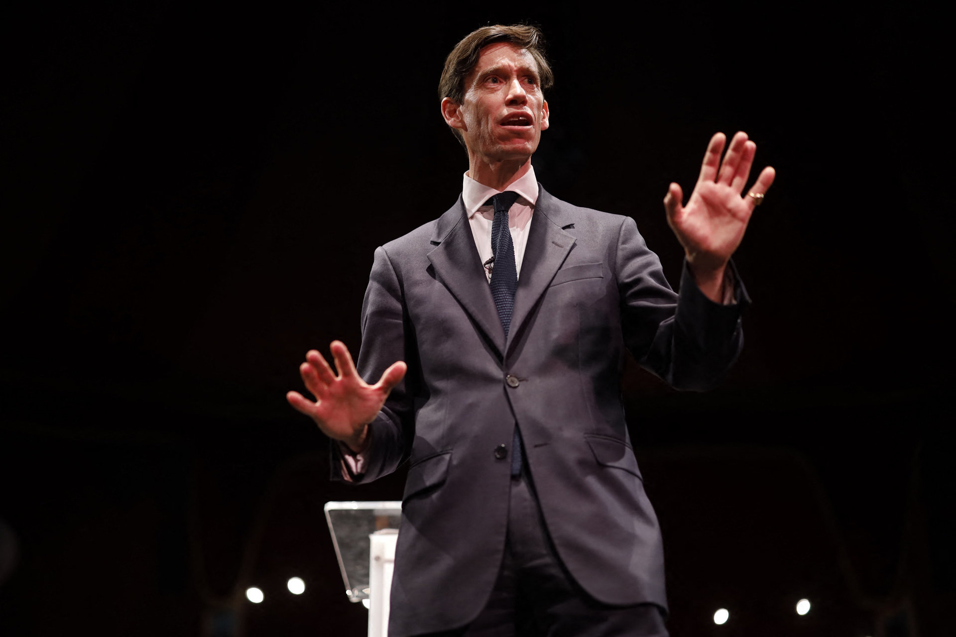 Britain's International Development Secretary Rory Stewart ring