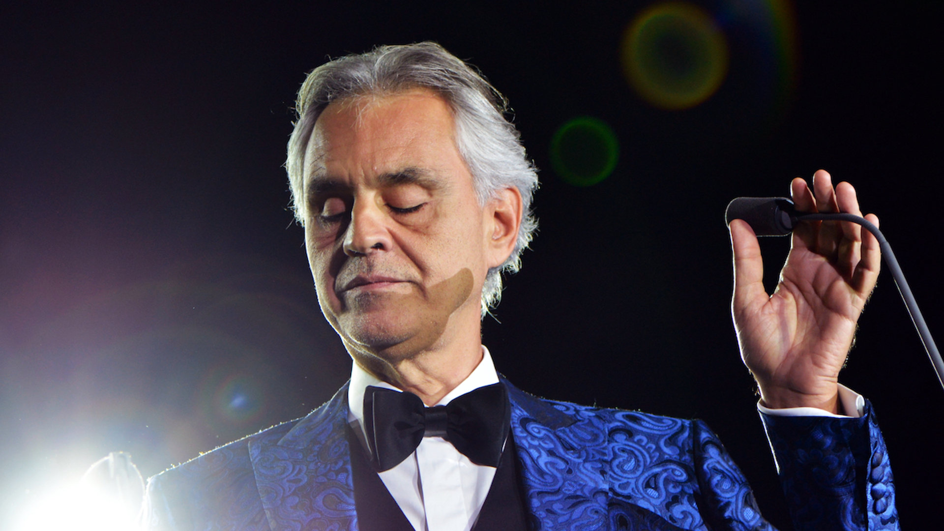The Italian tenor and singer Andrea Bocelli