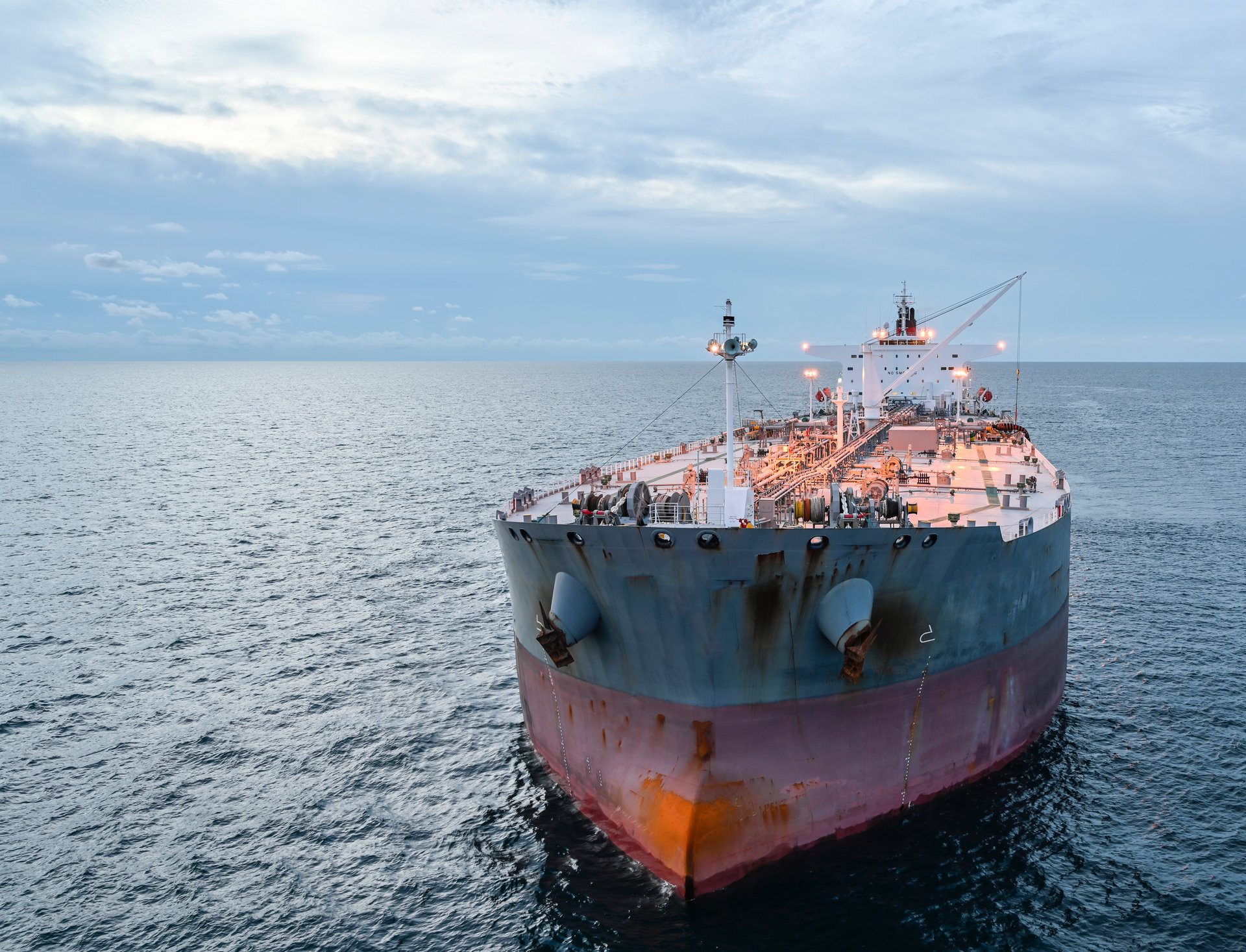 oil tanker sailing the high seas